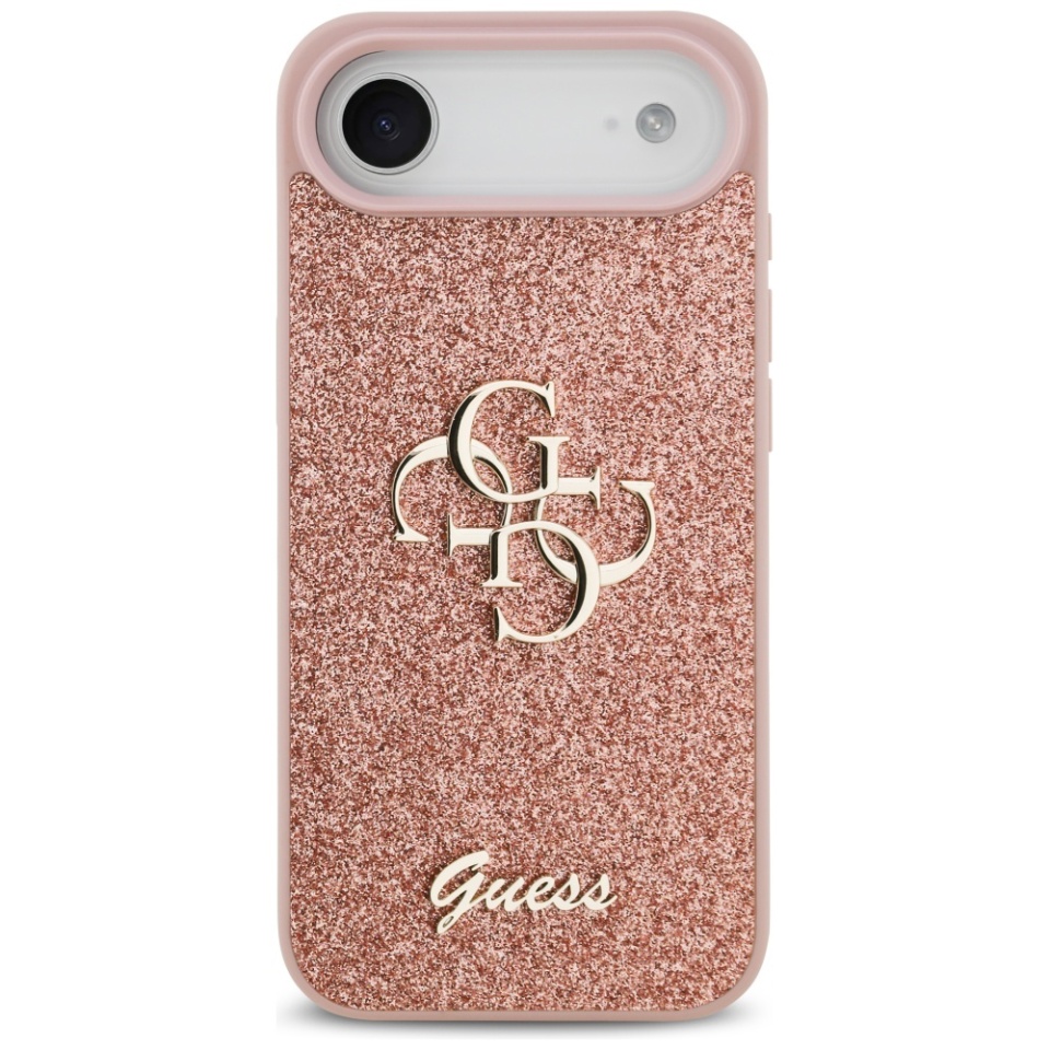 Husa pentru iPhone 17 Air, Glitter Fixed Big 4G, Protectie Slim, Guess, Roz - 1 | YEO