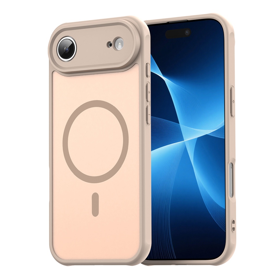 Husa pentru iPhone 17 Air, SKYDDAR INNOVATION, HaloFrost MagSafe II, Antisoc, set cu sticker, Auriu