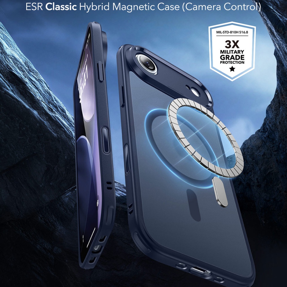 Husa pentru iPhone 17 Air, slim, ESR Classic Hybrid HaloLock, Bleu - 1 | YEO