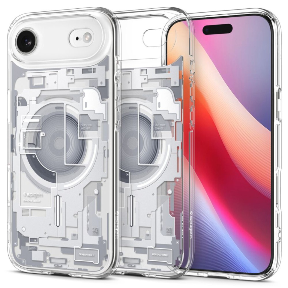 Husa pentru iPhone 17 Air, Spigen Ultra Hybrid Zero One - Alb