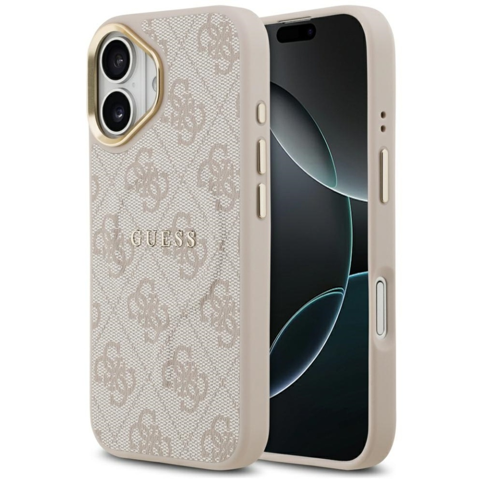 Husa pentru iPhone 17, Guess, Hardcase 4G Classic MagSafe, Roz
