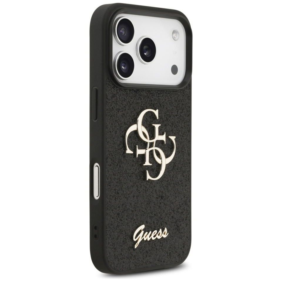 Husa pentru iPhone 17 Pro, Glitter Fixed Big 4G, Protectie Slim, Guess, Negru - 3 | YEO
