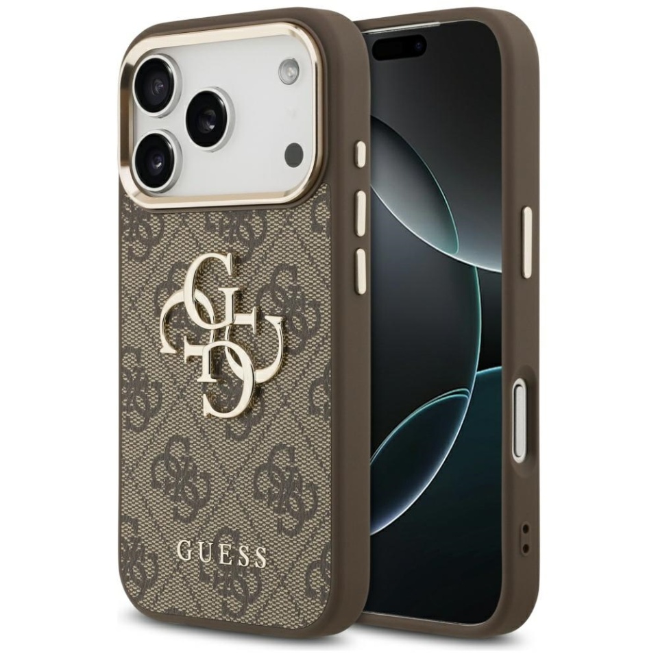 Husa pentru iPhone 17 Pro Max, Guess Hardcase Guess Big 4G Classic Logo, Protectie Slim, Compatibila, Maro