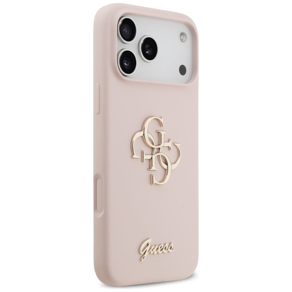 Husa pentru iPhone 17 Pro Max, Silicone Big 4G Script, Protectie Slim, Roz deschis - 1 | YEO