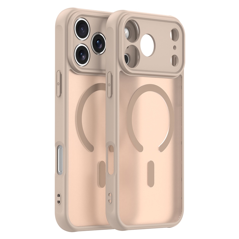 Husa pentru iPhone 17 Pro Max, SKYDDAR INNOVATION, HaloFrost MagSafe II, Antisoc, set cu sticker, Auriu