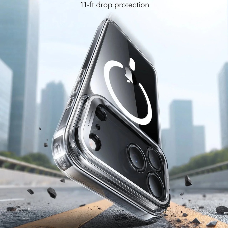 Husa pentru iPhone 17 Pro Max, slim, ESR Classic Hybrid HaloLock Kickstand, Transparenta - 1 | YEO