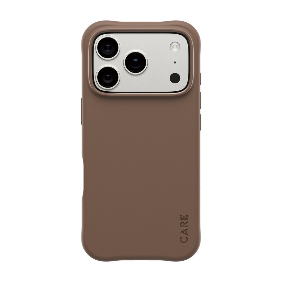 Husa pentru iPhone 17 Pro, PanzerGlass, CARE Fashionable Case, Silicon Soft Touch Slim Eco-Friendly cu Protectie Avansata si Compatibilitate Wireless, Antialunecare, Antiamprenta, Maro