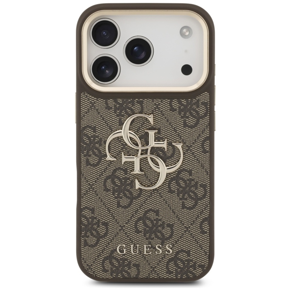 Husa pentru iPhone 17 Pro, Silicon 4G Big Metal Logo, Protectie Slim, Maro - 1 | YEO