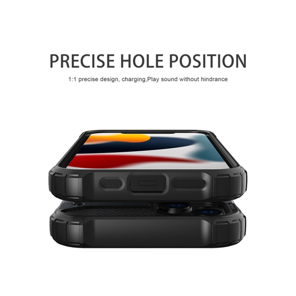 Husa pentru iPhone 17 Pro, SKYDDAR INNOVATION, Hybrid Armor, din Plastic Dur, Margini Cauciucate, Antisoc, Negru, set cu sticker - 1 | YEO