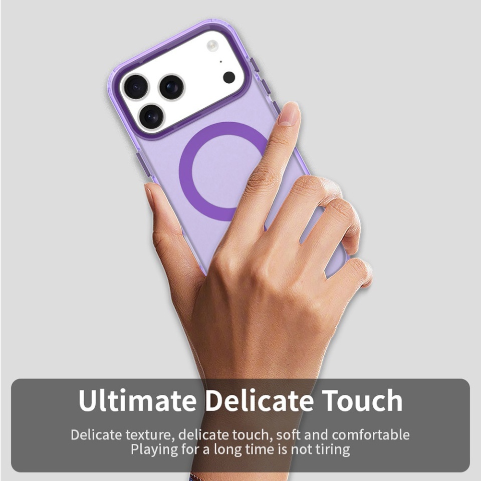 Husa pentru iPhone 17 Pro, SKYDDAR INOVATION, CandyCase, Magsafe, set cu sticker, Mov - 2 | YEO