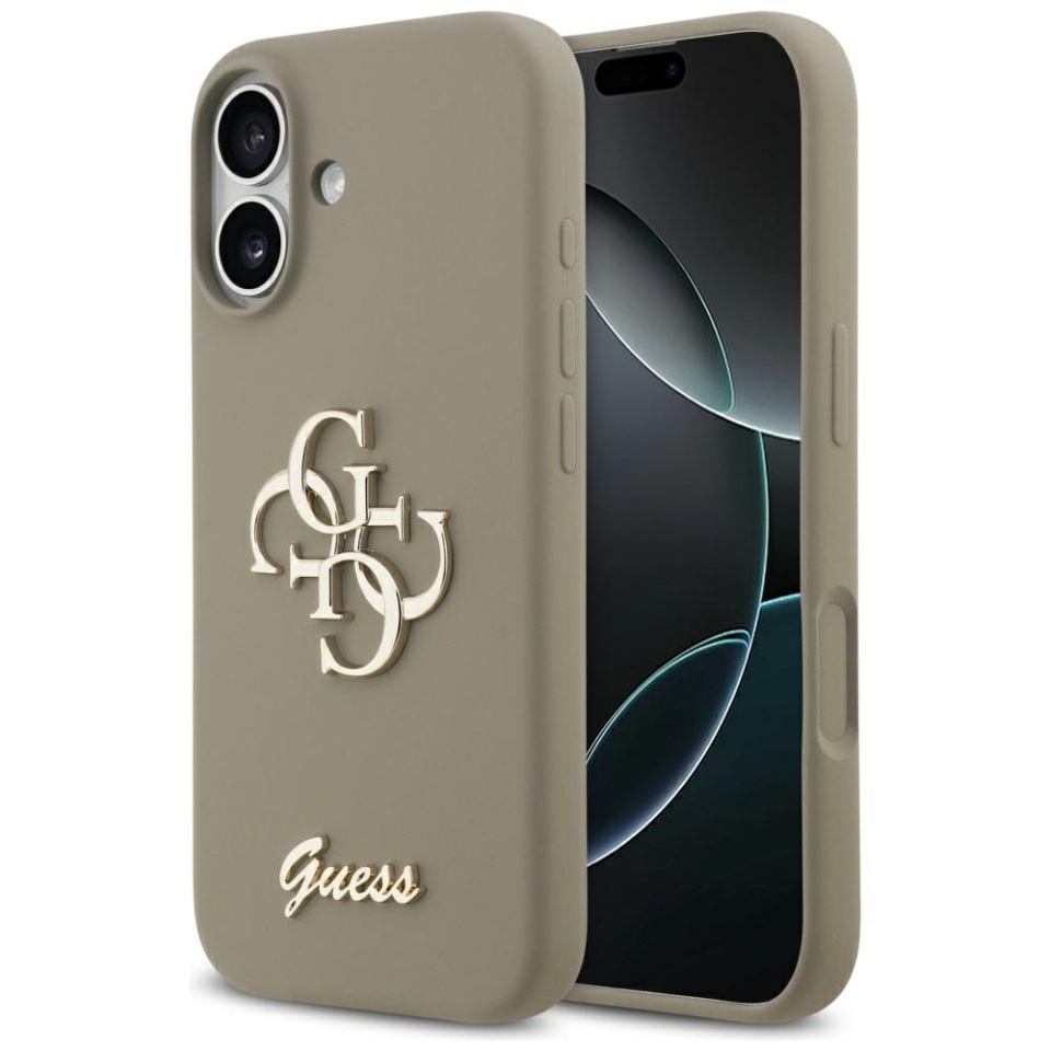 Husa pentru iPhone 17, Silicone Big 4G Script, Protectie Slim, Maro - 1 | YEO