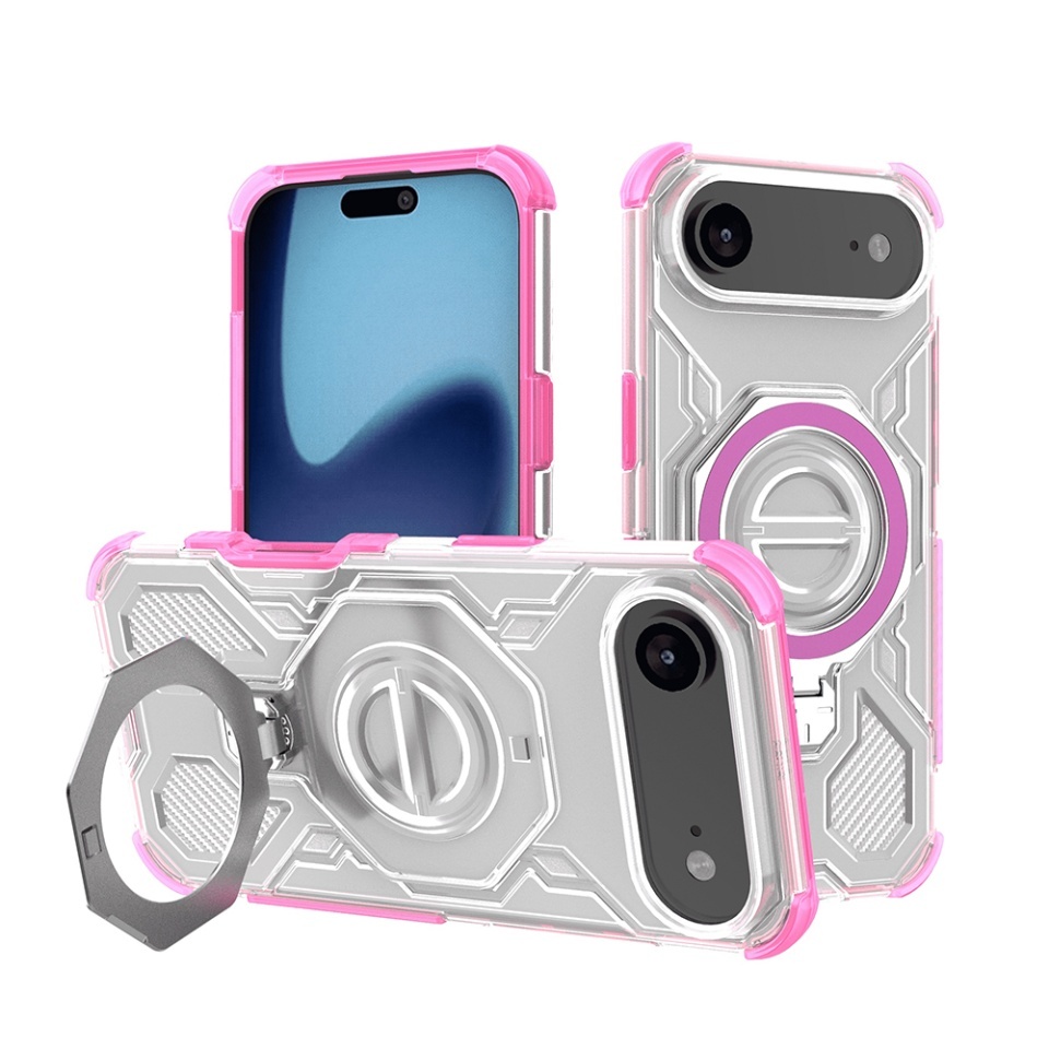 Husa pentru iPhone Air, Antisoc, SKYDDAR INOVATION, Carbon Shield PRO, Magsafe, set cu sticker, Roz - 1 | YEO