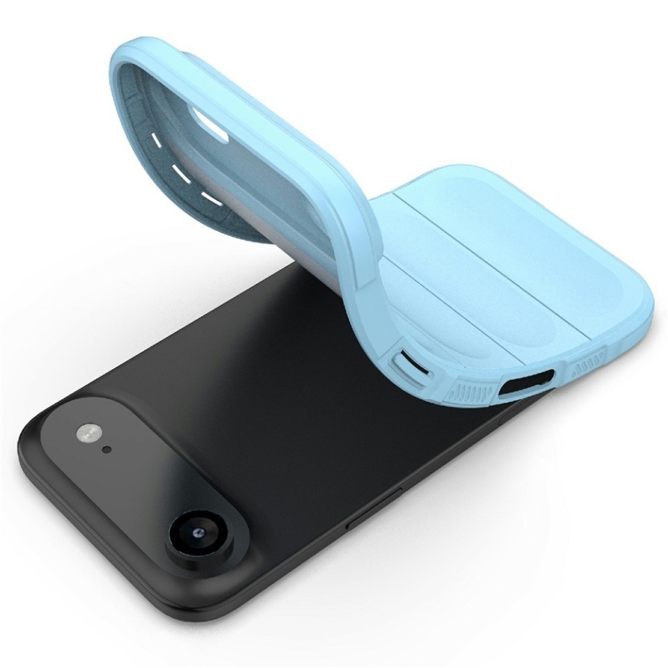 Husa pentru iPhone Air, SKYDDAR INNOVATION, Magic Shield, din Silicon Mat, set cu sticker, Bleu - 2 | YEO