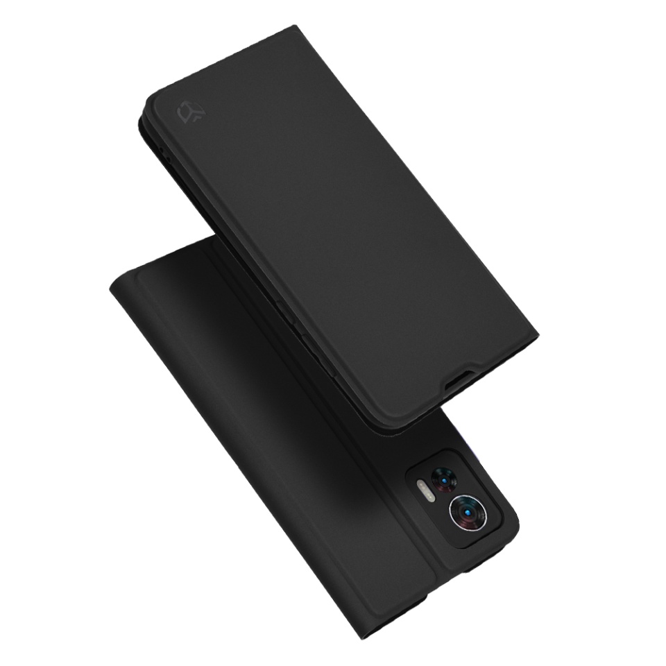 Husa pentru Motorola Edge 30 Neo, SKYDDAR INNOVATION, Magskin Book, tip Carte cu Portofel Interior, set cu sticker, Negru