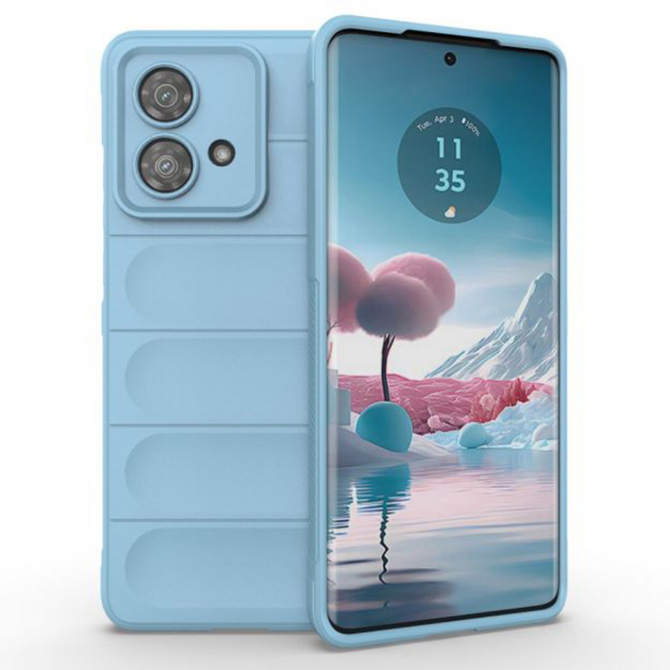 Husa pentru Motorola Edge 40 Neo eleganta, din silicon mat, SKDR Vogue - Bleu