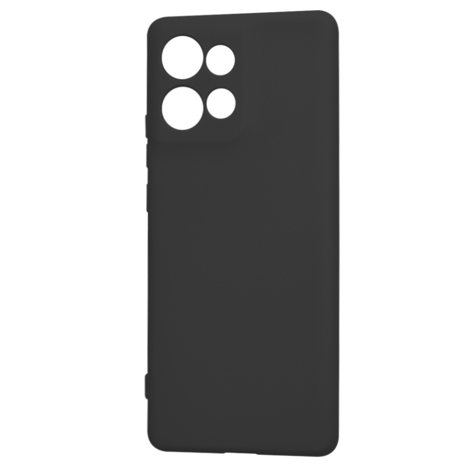 Husa pentru Motorola Edge 50 din Silicon Catifelat, Protectie Premium, Skyddar SoftElegance - Negru - 3 | YEO