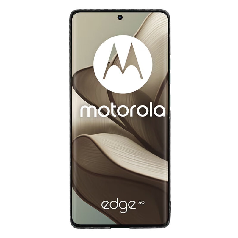 Husa pentru Motorola Edge 50, Finisaj Premium cu Textura de Carbon, Design Elegant, SKDR CarbonFlex - Negru - 2 | YEO