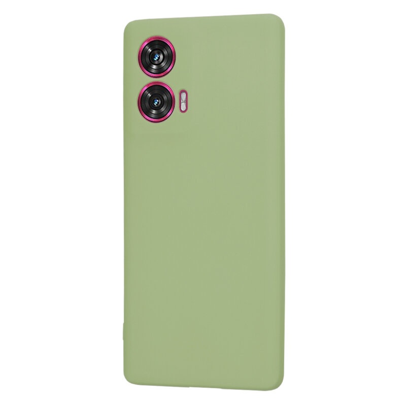 Husa pentru Motorola Edge 50 Fusion din Silicon Catifelat, Protectie Premium, Skyddar SoftElegance - Verde - 2 | YEO