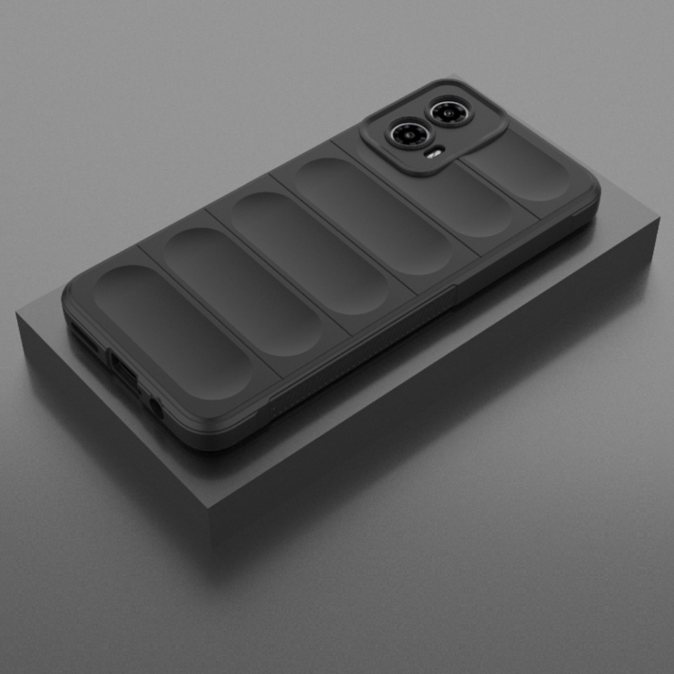 Husa pentru Motorola Edge 50 Fusion eleganta, din silicon mat, SKDR Vogue - Negru - 1 | YEO