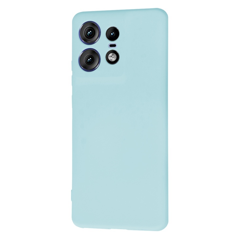 Husa pentru Motorola Edge 50 Pro, SKYDDAR INNOVATION, din Silicon Catifelat, SoftElegance, set cu sticker, Turcoaz - 2 | YEO