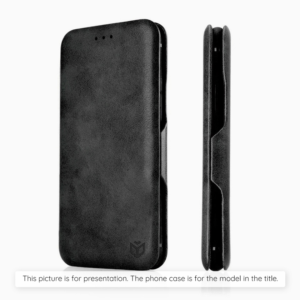 Husa pentru Motorola Edge 60 Pro, SKYDDAR INNOVATION, Safe Wallet tip carte din Piele Ecologica, Suport Carduri, Inchidere Magnetica, Negru, set cu sticker