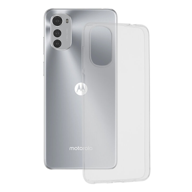 Husa pentru Motorola Moto E32 / Moto E32s, SKYDDAR INNOVATION, ClearGuard, din silicon transparent, set cu sticker, Transparenta