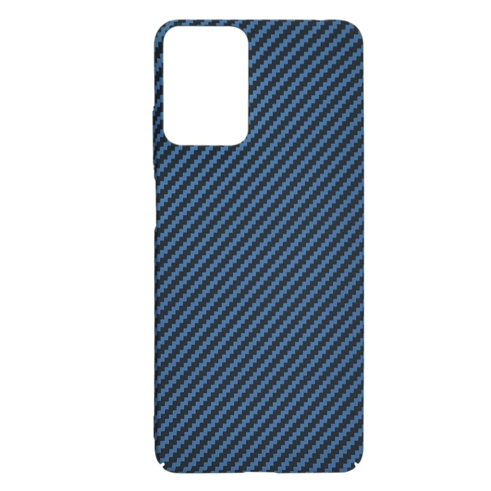 Husa pentru Motorola Moto G04 / Moto G24 / Moto G04s / Moto E14, SKYDDAR INNOVATION, textura carbon, Carbonite FiberShell, set cu sticker, Cyan, - 3 | YEO