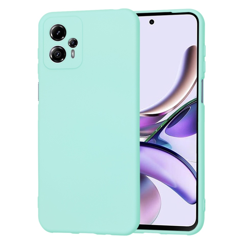 Husa pentru Motorola Moto G13 din Silicon Catifelat, Protectie Premium, Skyddar SoftElegance - Turcoaz