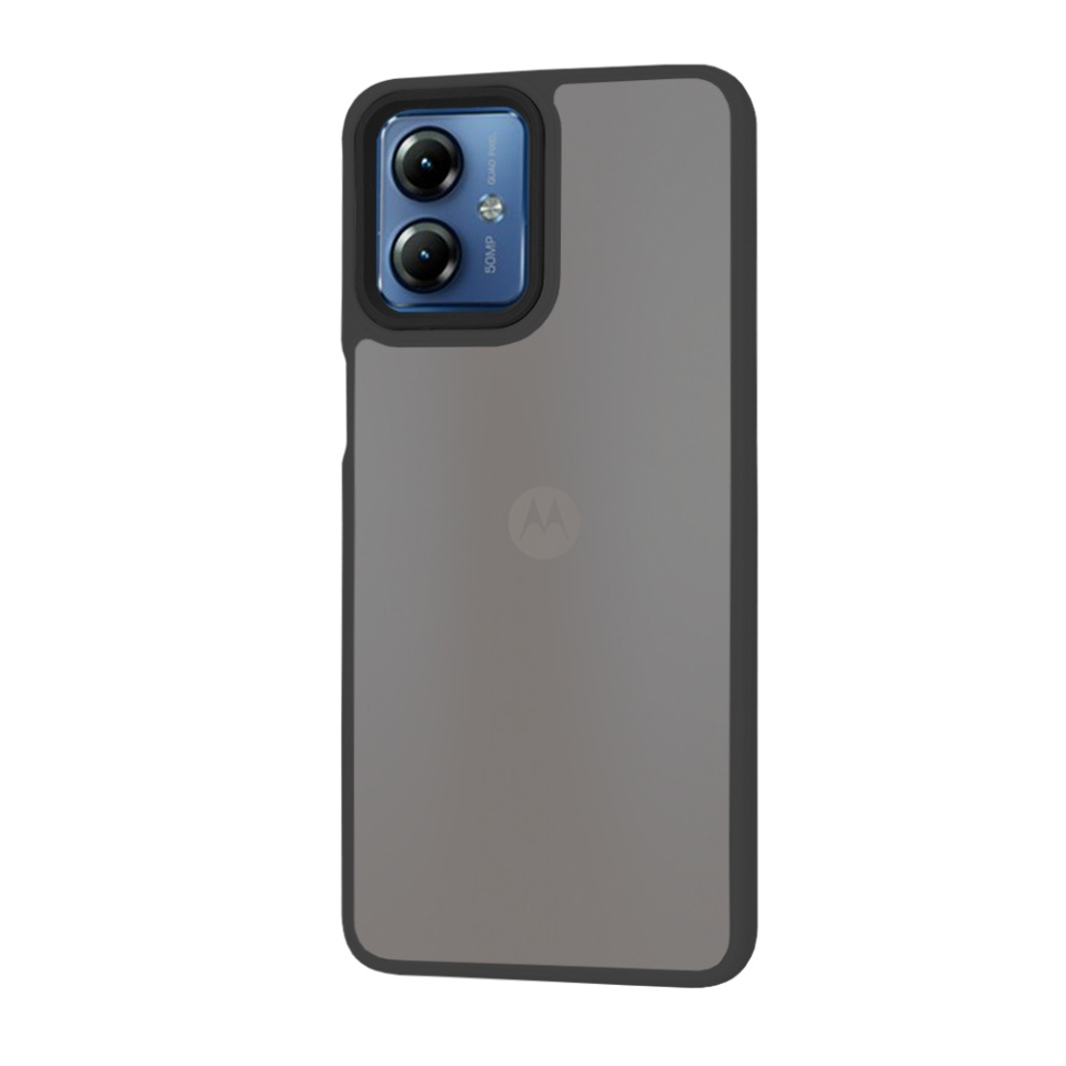 Husa pentru Motorola Moto G14, ce Absoarbe Cele mai Aspre Socuri, Skyddar Frosted - Negru - 1 | YEO