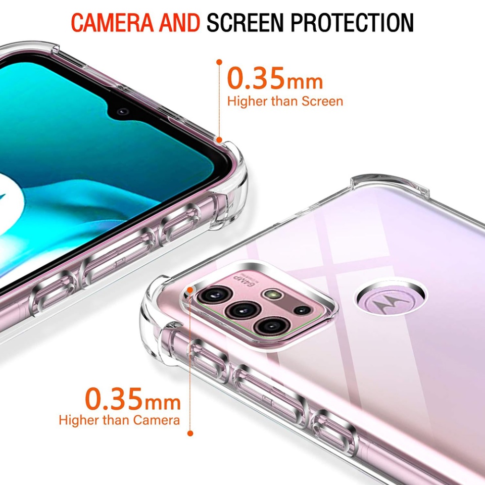 Husa pentru Motorola Moto G30 / Moto G10 / Moto G20 , SKYDDAR INNOVATION, Shockproof Clear din Silicon Slim, Transparenta, set cu sticker - 1 | YEO