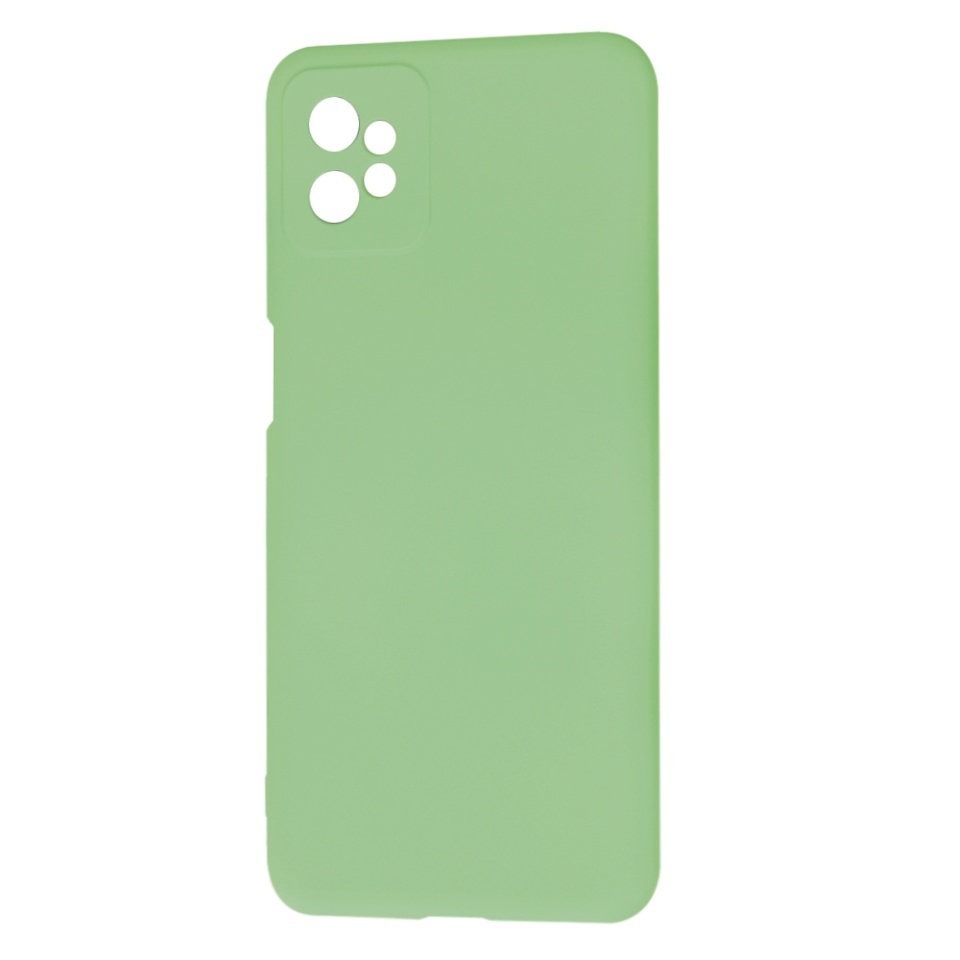 Husa pentru Motorola Moto G32, SKYDDAR INNOVATION, din Silicon Catifelat, SoftElegance, set cu sticker, Verde deschis - 3 | YEO