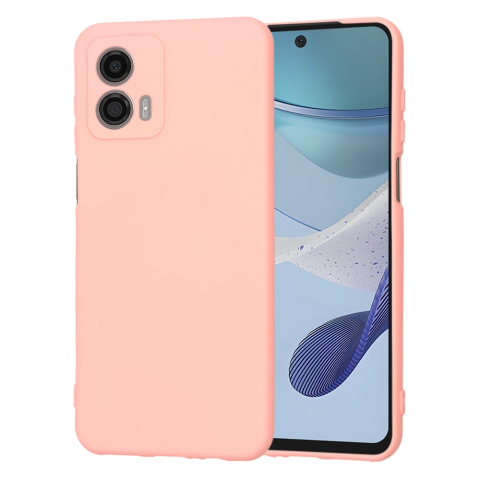 Husa pentru Motorola Moto G53 din Silicon Catifelat, Protectie Premium, Skyddar SoftElegance - Roz