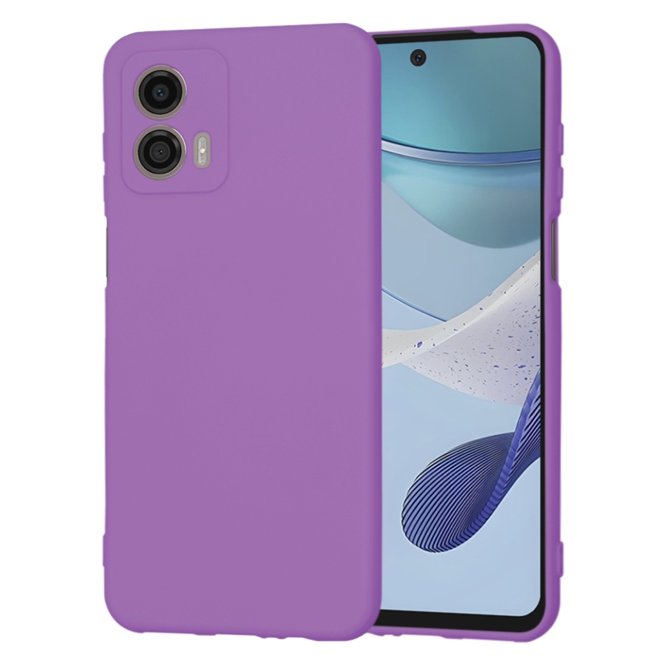 Husa pentru Motorola Moto G53 din Silicon Catifelat, Protectie Premium, Skyddar SoftElegance - Mov