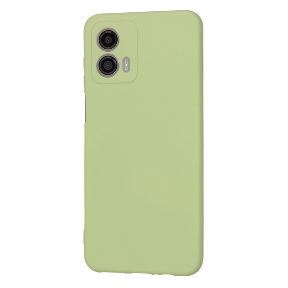 Husa pentru Motorola Moto G53, SKYDDAR INNOVATION, din Silicon Catifelat, SoftElegance, set cu sticker, Verde - 2 | YEO