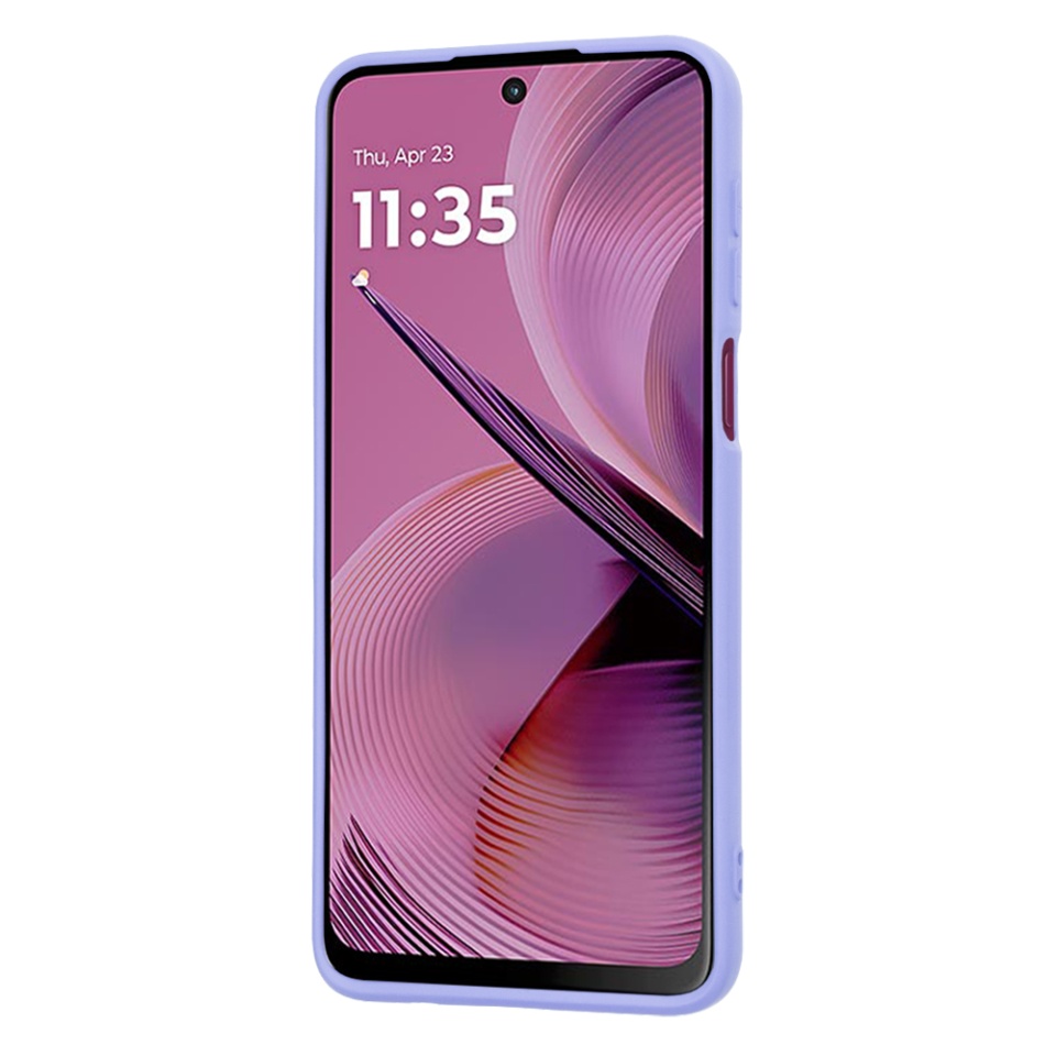 Husa pentru Motorola Moto G55 din Silicon Catifelat, Protectie Premium, Skyddar SoftElegance - Violet - 2 | YEO