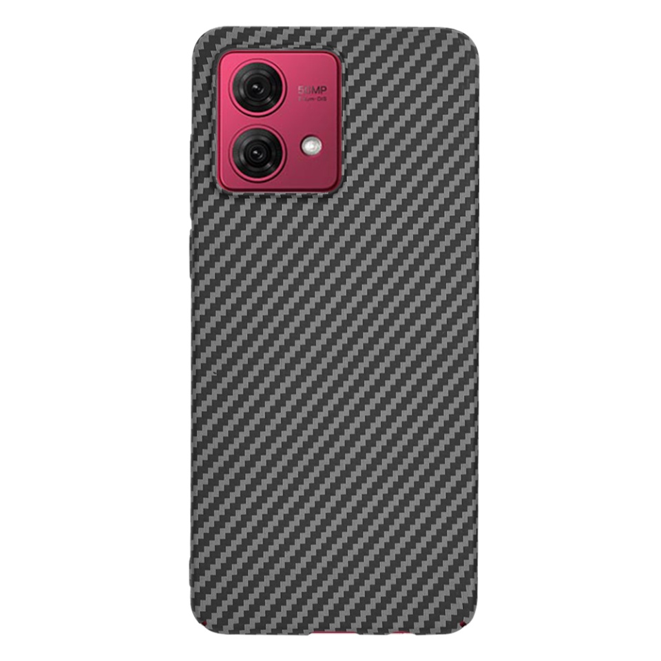 Husa pentru Motorola Moto G84, Finisaj Premium cu Textura de Carbon, Design Elegant, SKDR CarbonFlex - Negru - 2 | YEO