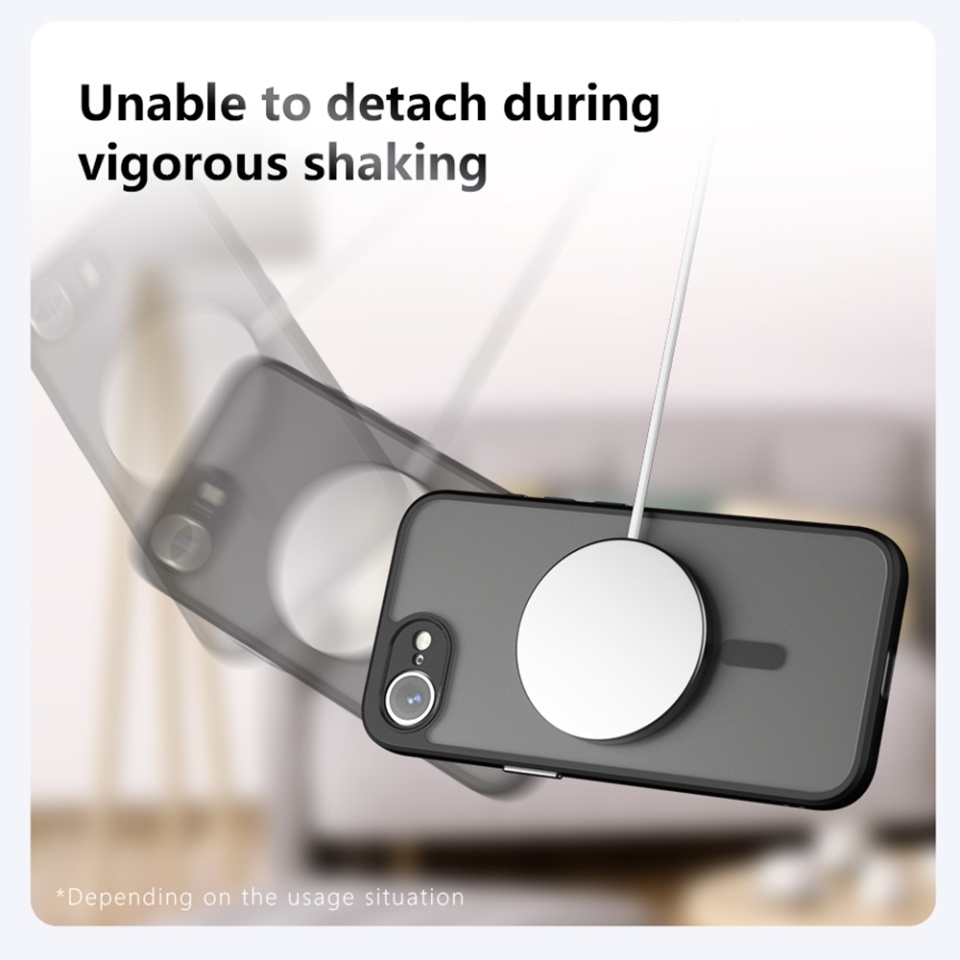 Husa pentru Motorola Moto G85, SKYDDAR INNOVATION, PureFrost MagSafe, AntiSoc, set cu sticker, Negru frost - 1 | YEO