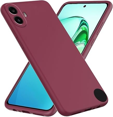 Husa pentru Nothing CMF Phone 1 din Silicon Catifelat, Protectie Premium, Skyddar SoftElegance - Bordo