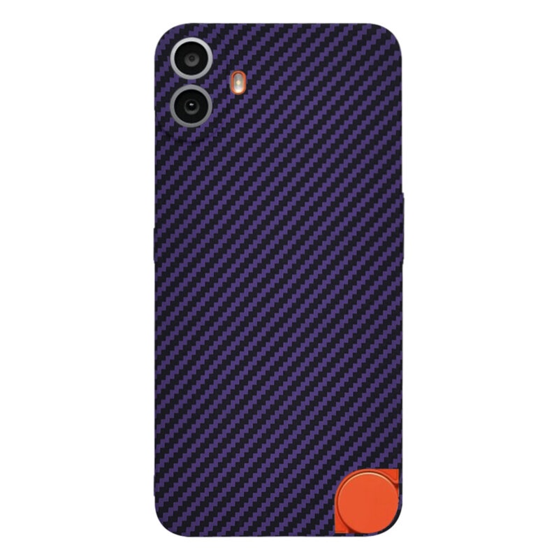 Husa pentru Nothing CMF Phone 1, Finisaj Premium cu Textura de Carbon, Design Elegant, SKDR CarbonFlex - Mov - 1 | YEO
