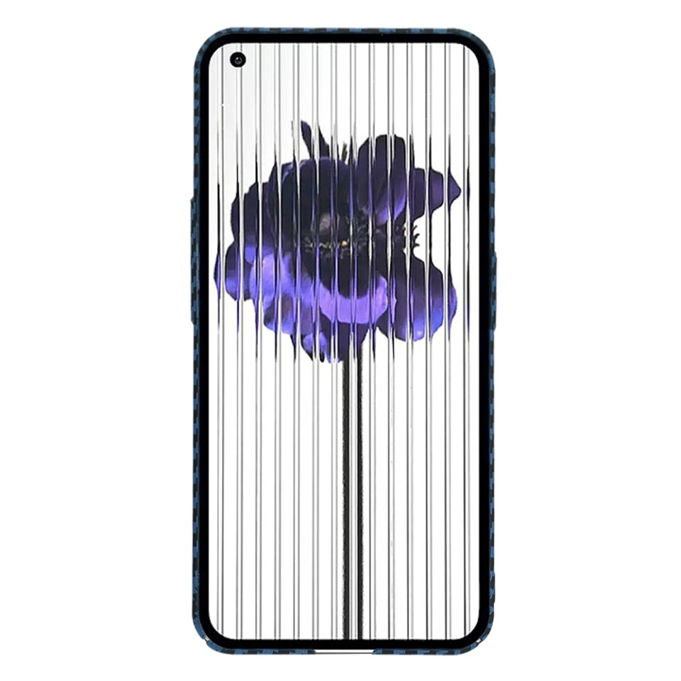 Husa pentru Nothing Phone (1), SKYDDAR INNOVATION, textura carbon, Carbonite FiberShell, set cu sticker, Cyan, - 1 | YEO