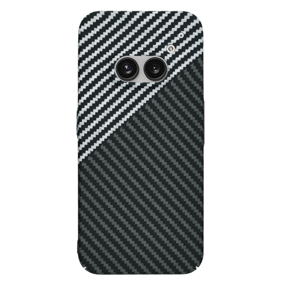 Husa pentru Nothing Phone (2a) / Phone (2a) Plus, Finisaj Premium cu Textura de Carbon, Design Elegant, SKDR CarbonFlex - Gri - 2 | YEO