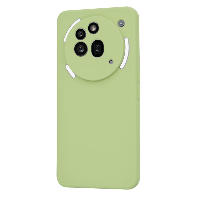 Husa pentru Nothing Phone (3a) Pro, SKYDDAR INNOVATION, SoftElegance din Silicon Catifelat, set cu sticker, Verde - 2 | YEO