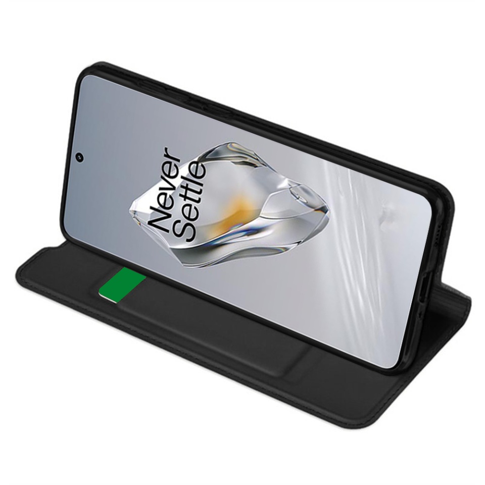 Husa pentru OnePlus 12, SKYDDAR INNOVATION, Magskin Book, tip Carte cu Portofel Interior, set cu sticker, Negru - 1 | YEO