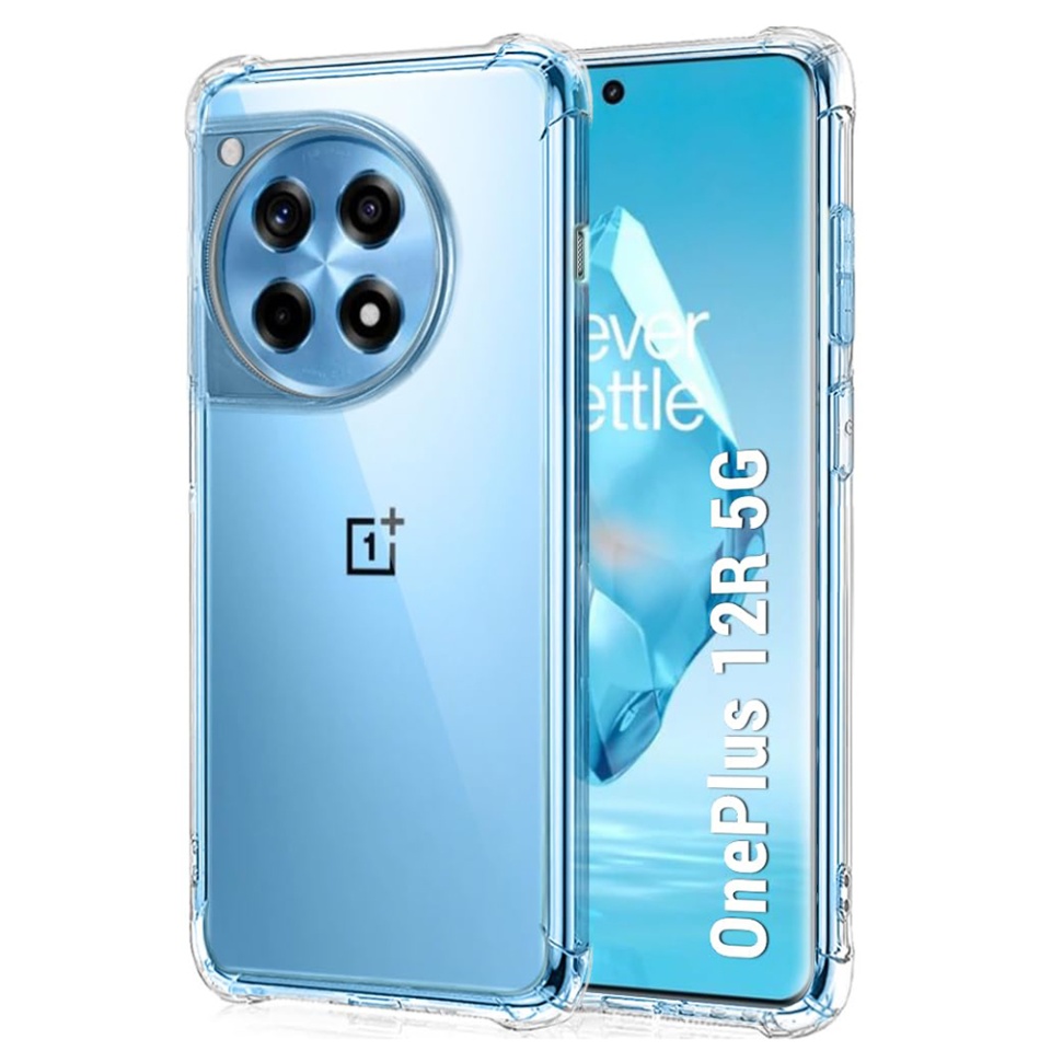 Husa pentru OnePlus 12R , SKYDDAR INNOVATION, Shockproof Clear din Silicon Slim, Transparenta, set cu sticker