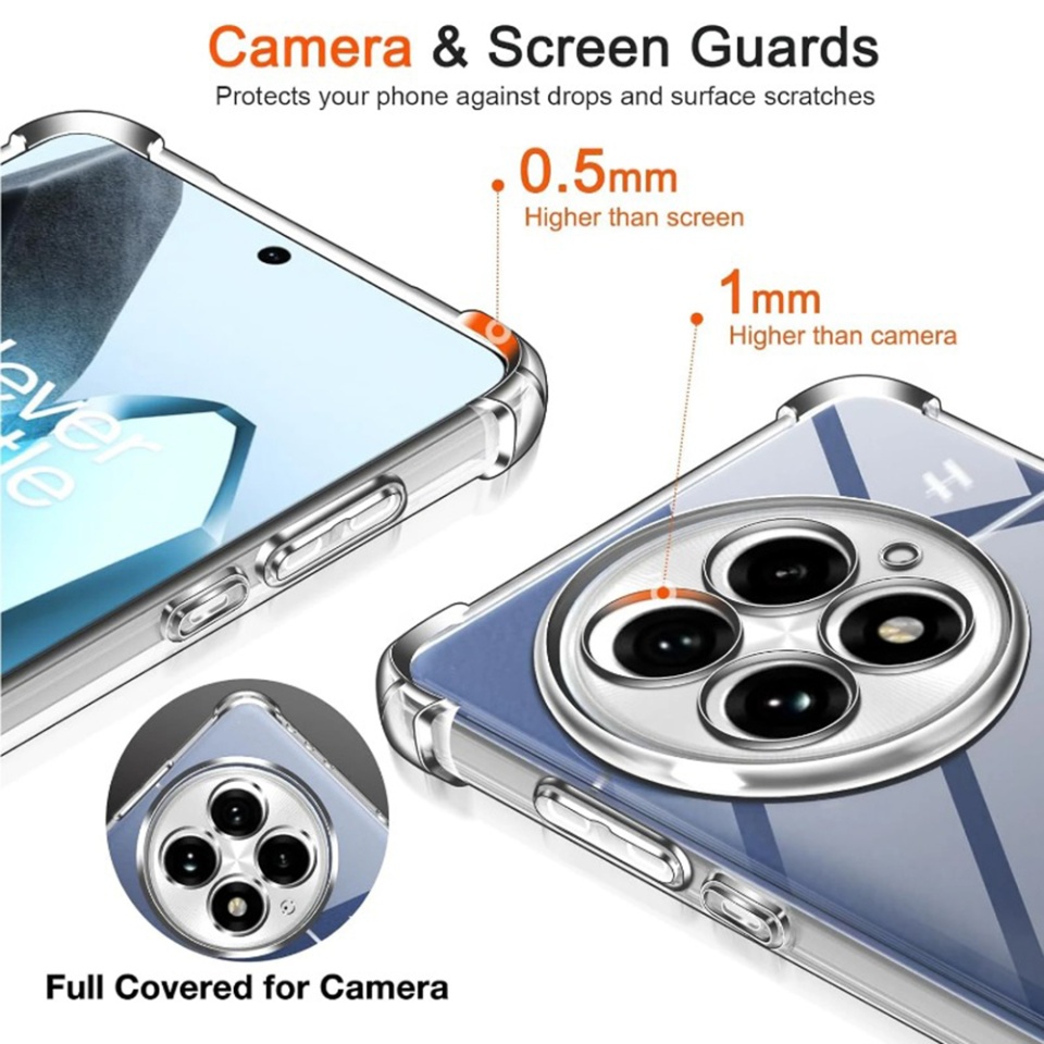 Husa pentru OnePlus 13 , SKYDDAR INNOVATION, Shockproof Clear din Silicon Slim, Transparenta, set cu sticker - 2 | YEO