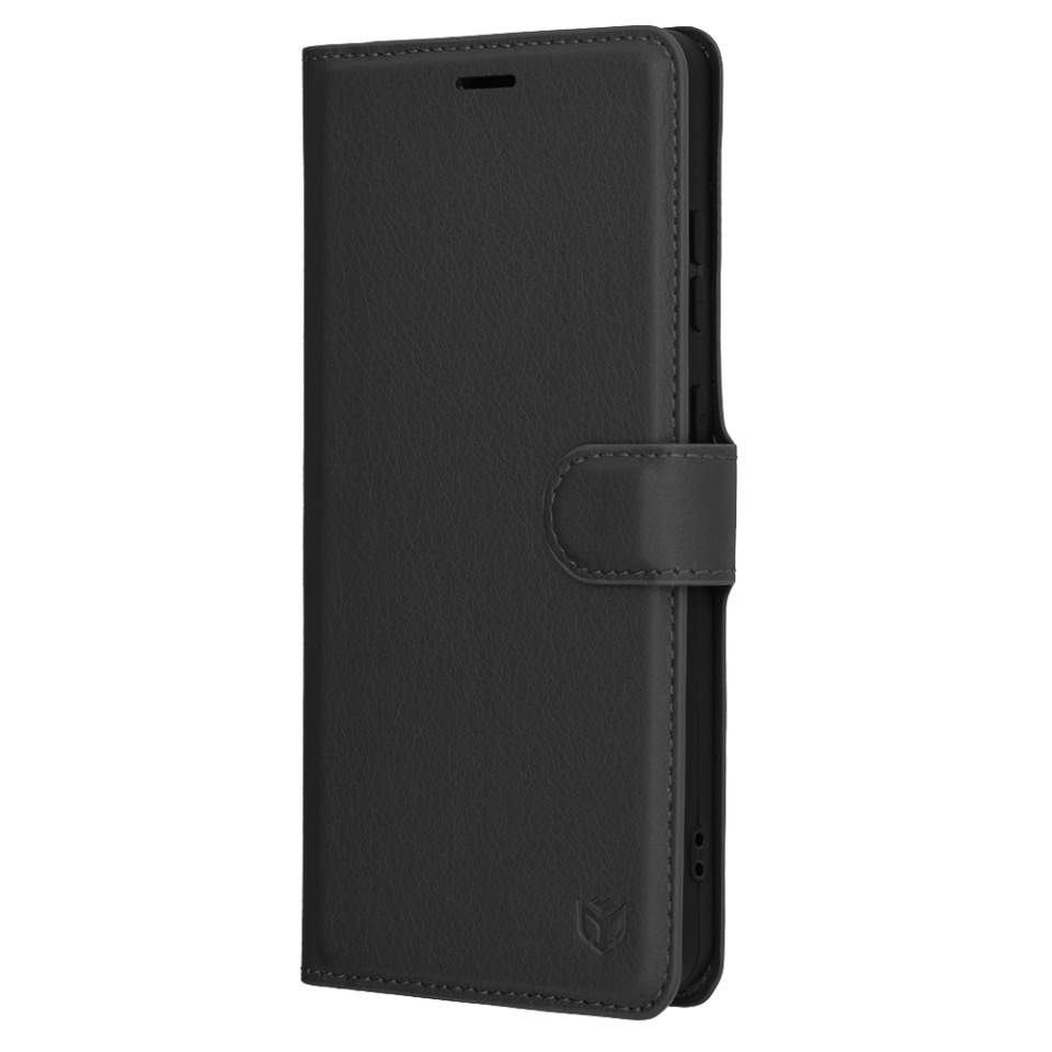Husa pentru OnePlus 13R, SKYDDAR INNOVATION, Leather Wallet, tip Carte cu Portofel Interior, Finisaje Premium, set cu sticker, Negru - 3 | YEO