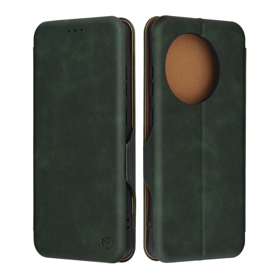 Husa pentru OnePlus 13R, SKYDDAR INNOVATION, Pocket Safe, tip carte din Piele Ecologica, Suport Carduri, Inchidere Magnetica, set cu sticker, Verde - 3 | YEO