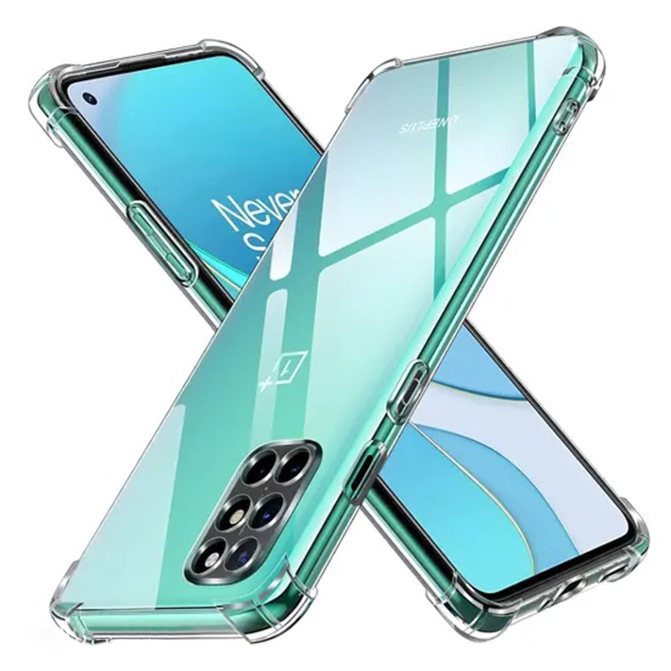 Husa pentru OnePlus 8T , SKYDDAR INNOVATION, Shockproof Clear din Silicon Slim, Transparenta, set cu sticker