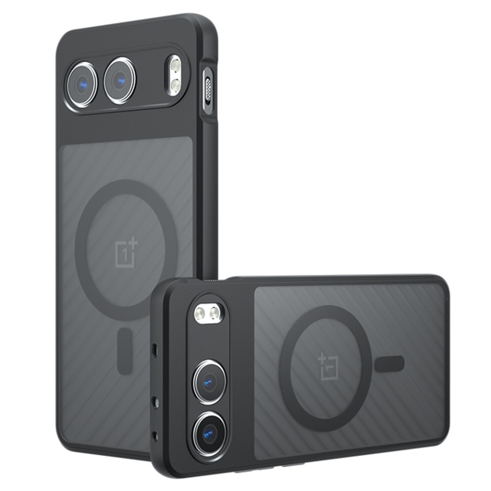 Husa pentru OnePlus Nord 4, SKYDDAR INNOVATION, PureFrost MagSafe, AntiSoc, set cu sticker, Negru frost