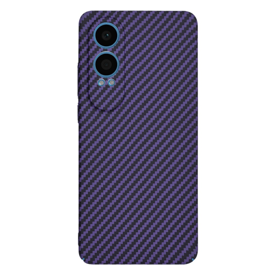 Husa pentru OnePlus Nord CE4 Lite, Finisaj Premium cu Textura de Carbon, Design Elegant, SKDR CarbonFlex - Mov - 2 | YEO